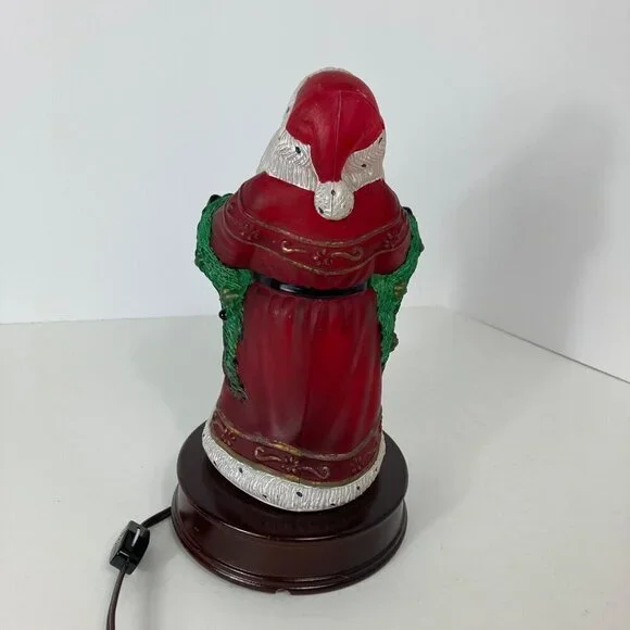 Vintage Merck 1997 Old World Christmas Handpainted Glass Bountiful Santa Light 6